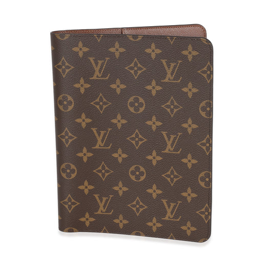 Louis Vuitton Desk Agenda Cover Monogram Canvas Handbag Agenda Cover