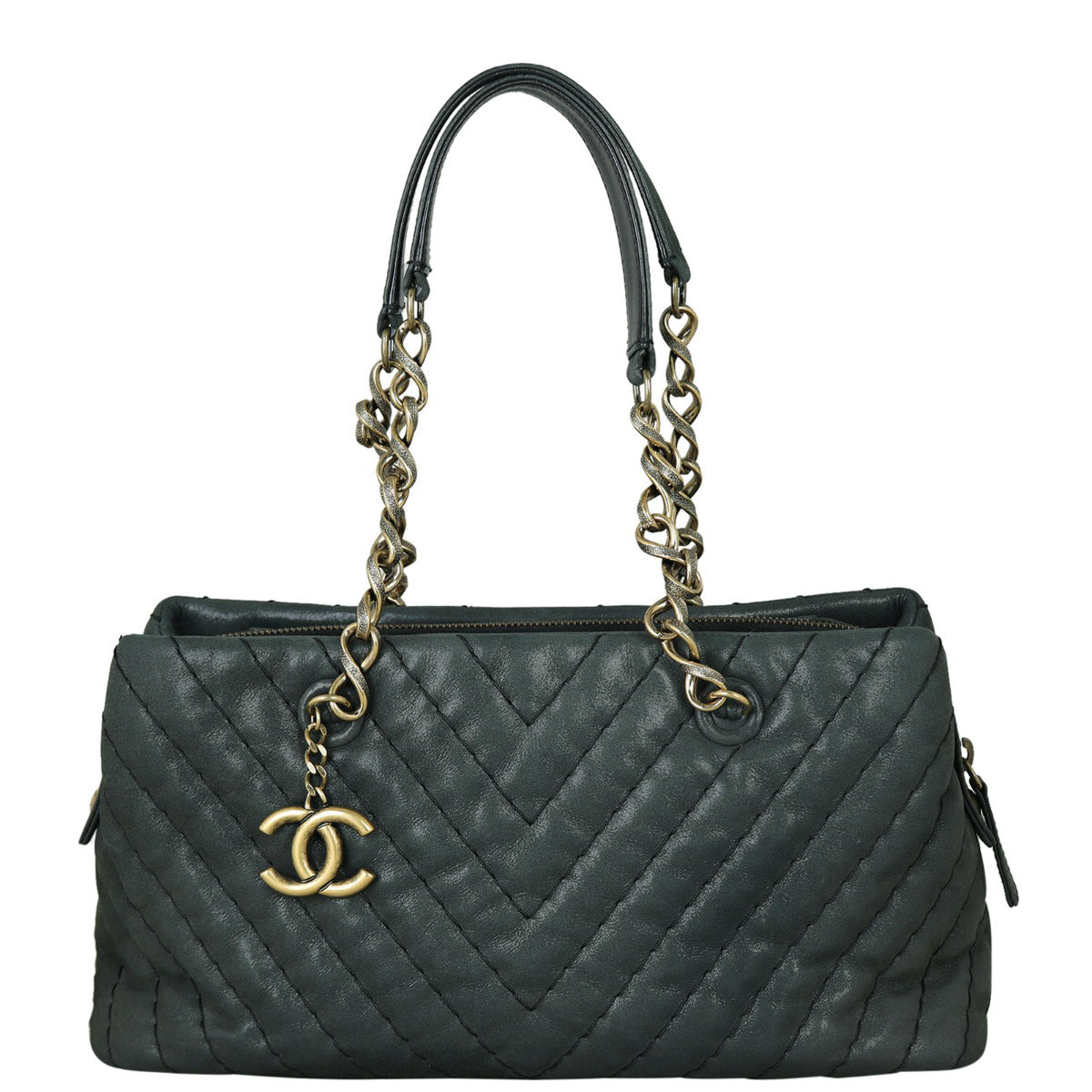 Chanel Iridescent Surpique Chevron Tote Tote Bag