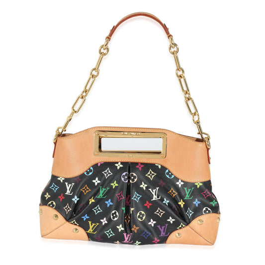 Louis Vuitton Judy MM Canvas Black Multicolor Handbag