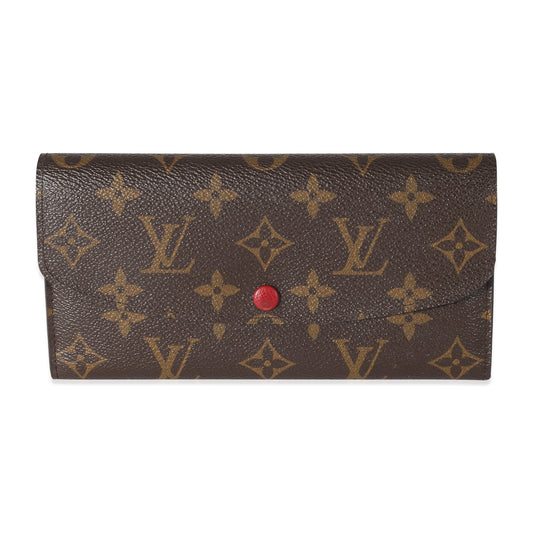 Louis Vuitton Fuchsia Emilie Monogram Canvas Wallet Case 5