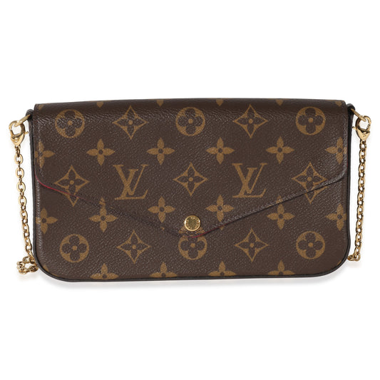 Louis Vuitton Fuchsia Félicie Pochette Monogram Canvas Clutch Bag
