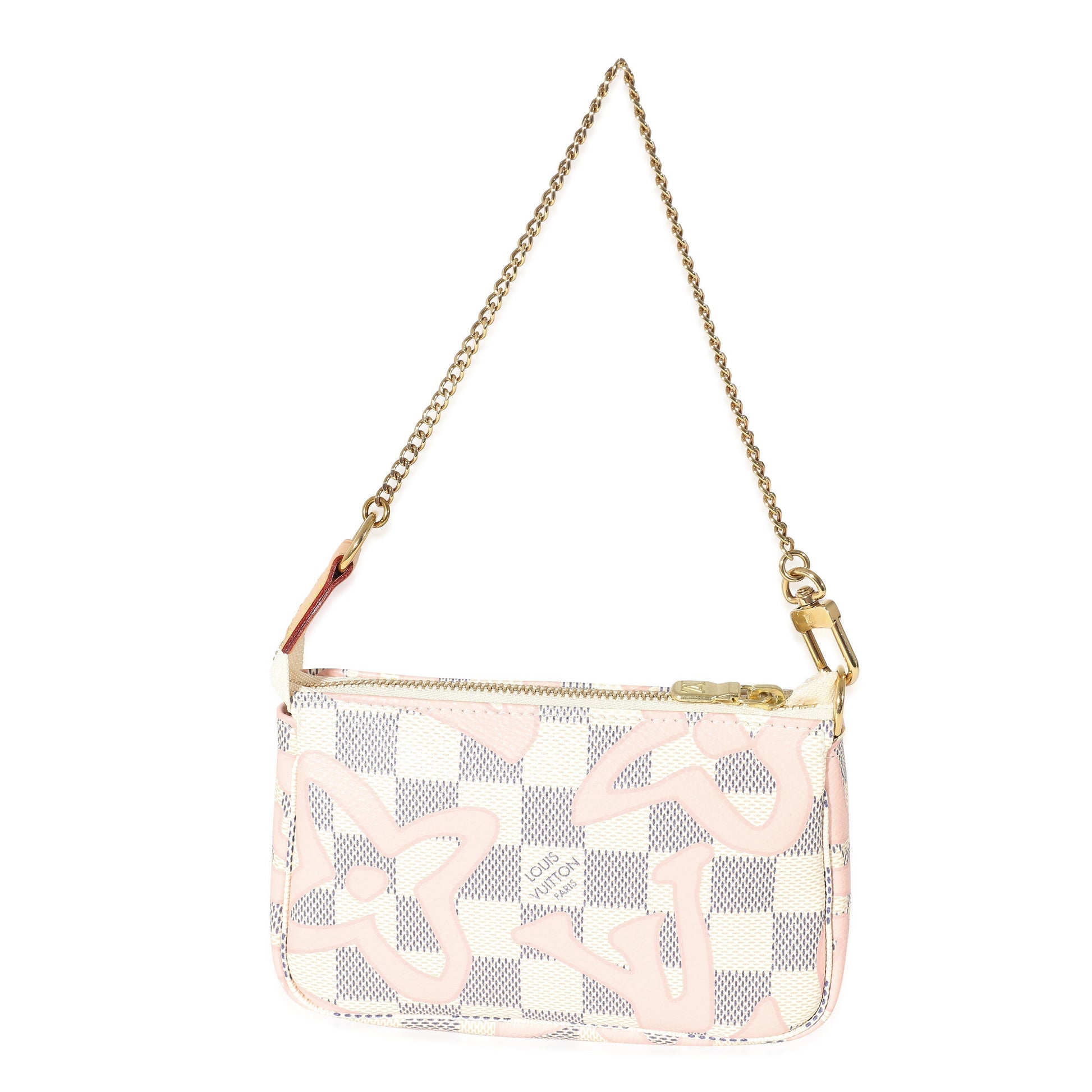 Louis Vuitton Damier Azur Tahitienne Pochette Accessoires Canvas Mini Clutch Bag