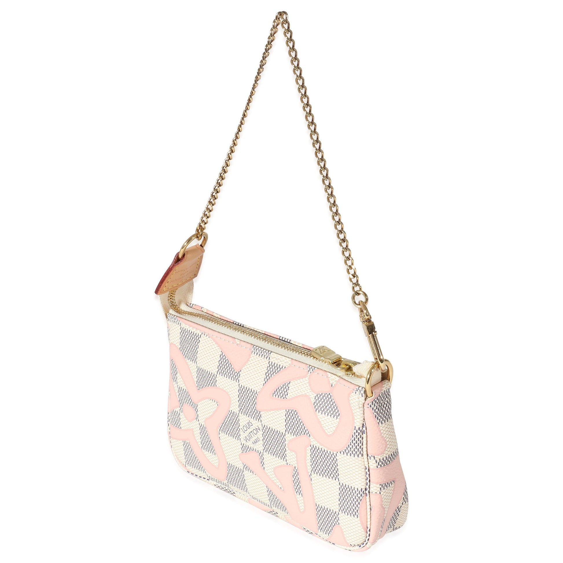 Louis Vuitton Damier Azur Tahitienne Pochette Accessoires Canvas Mini Clutch Bag