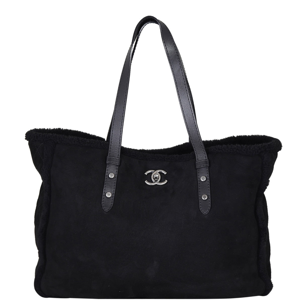 Chanel CC Shearling Tote Tote Bag