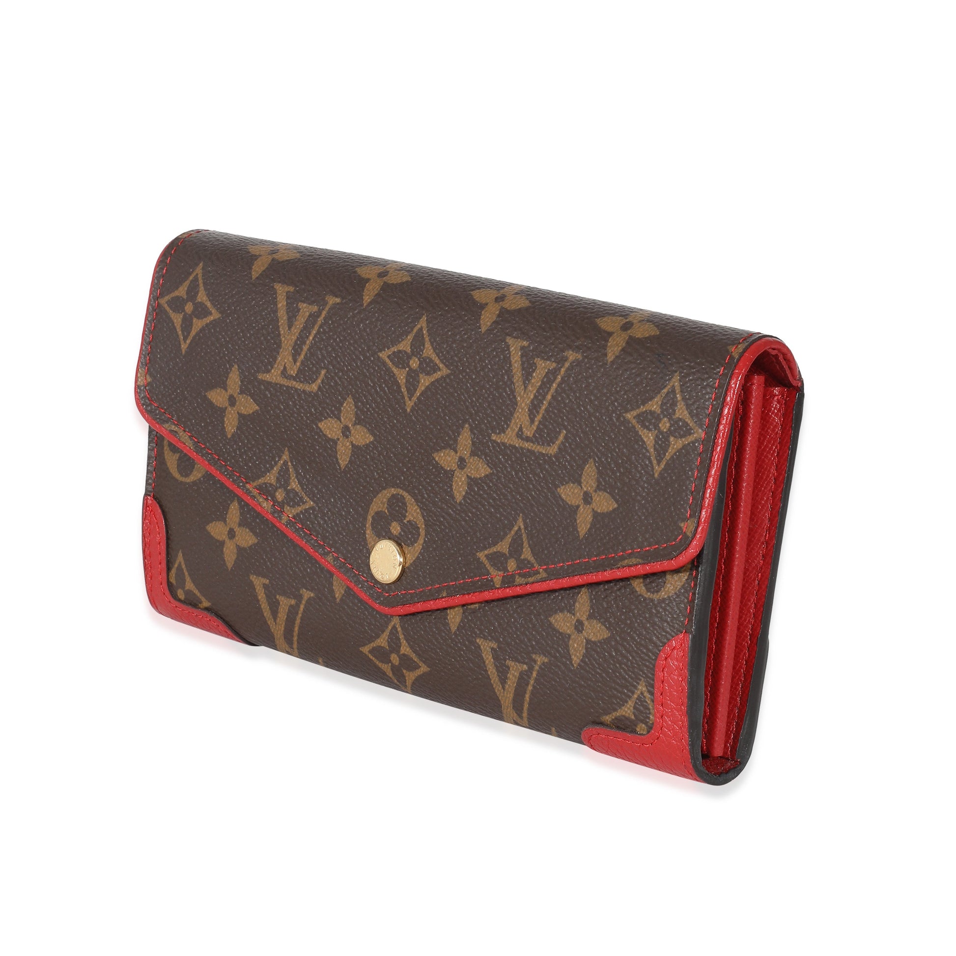 Louis Vuitton Cerise Retiro Sarah Monogram Canvas Wallet Case