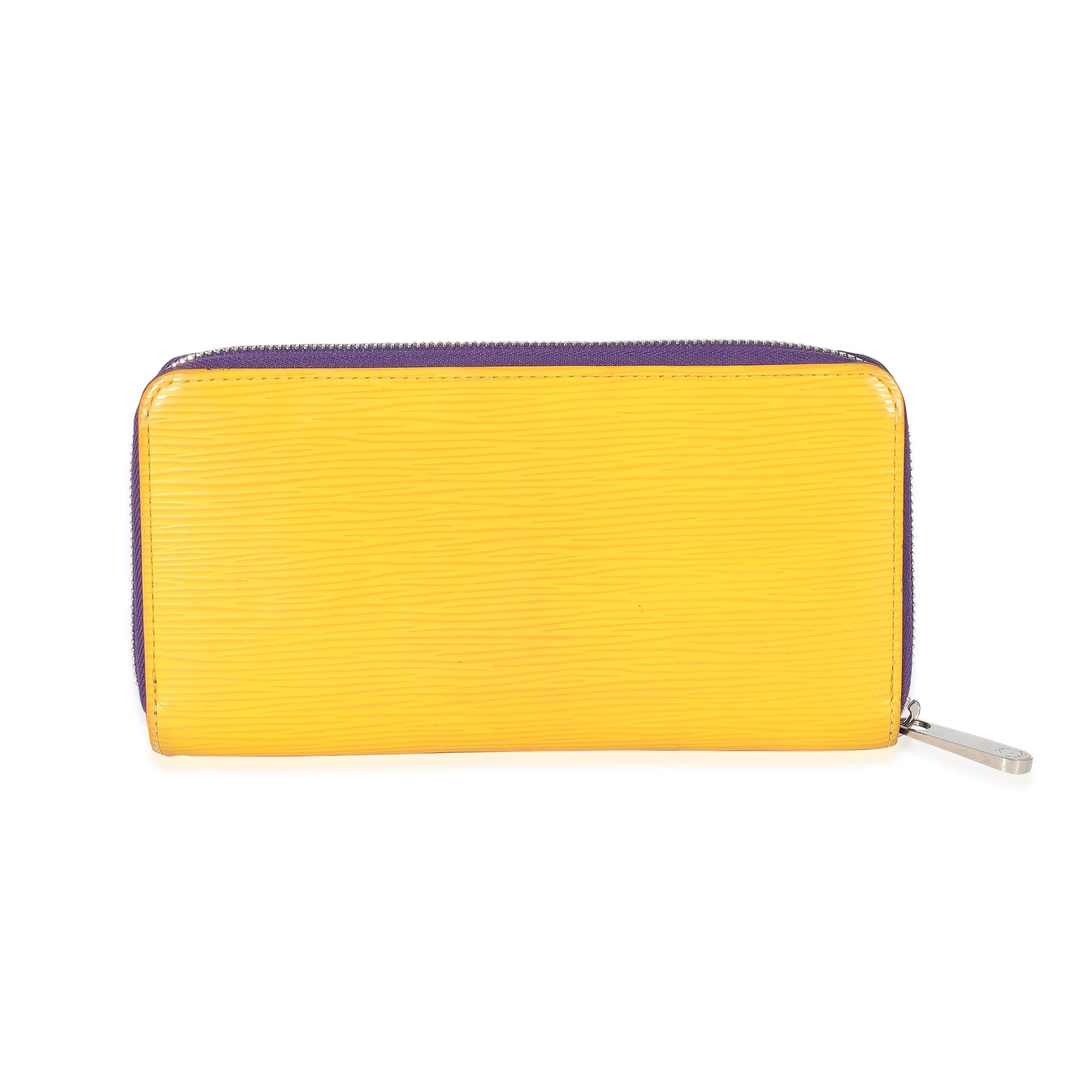 Louis Vuitton Purple Yellow Epi Zippy Wallet Case