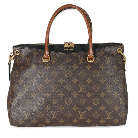 Louis Vuitton Pallas MM Monogram Canvas Black Handbag