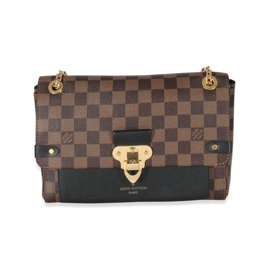 Louis Vuitton Damier Ebene Vavin PM Canvas Black Handbag