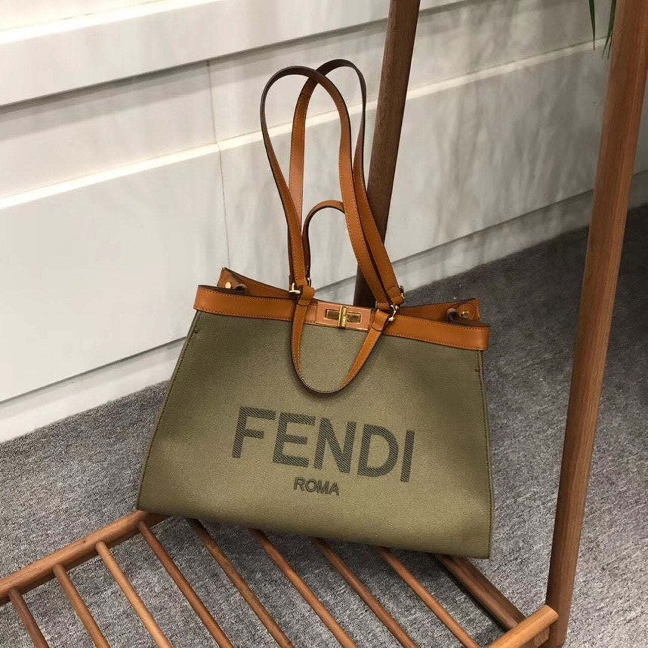 Fendi Top QualityTop Quality Peekaboo X- Canvas FF Shoulder Bag