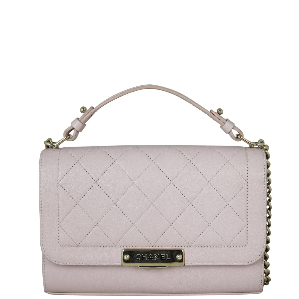Chanel Label Click Bag Flap Handbag