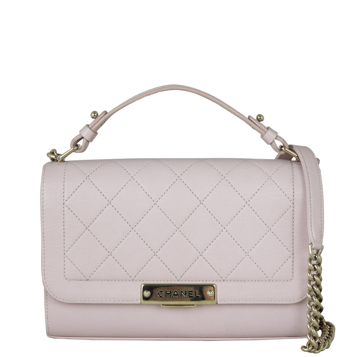 Chanel Label Click Bag Flap Handbag