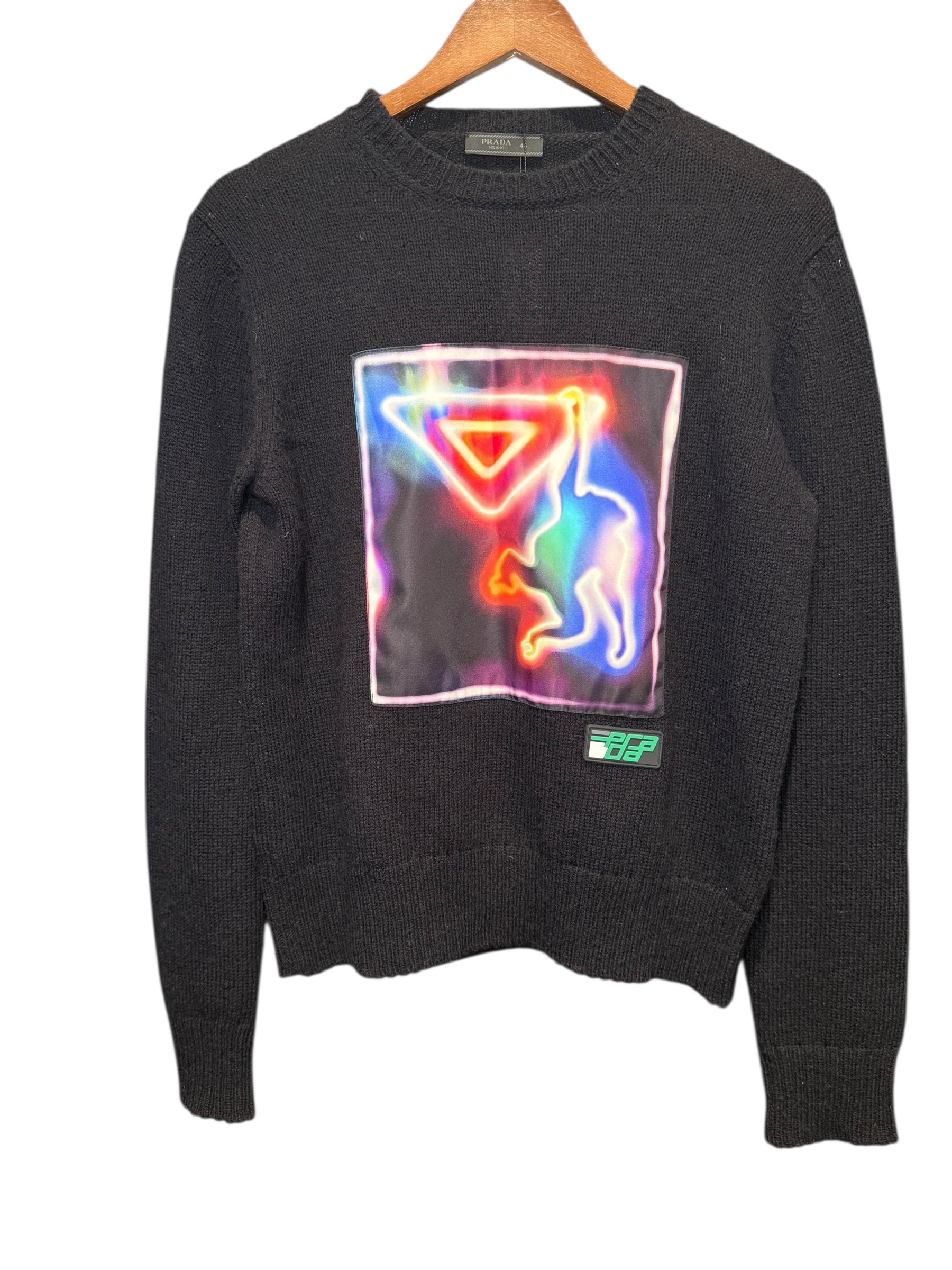 Prada Handbag Graphic Wool Sweater