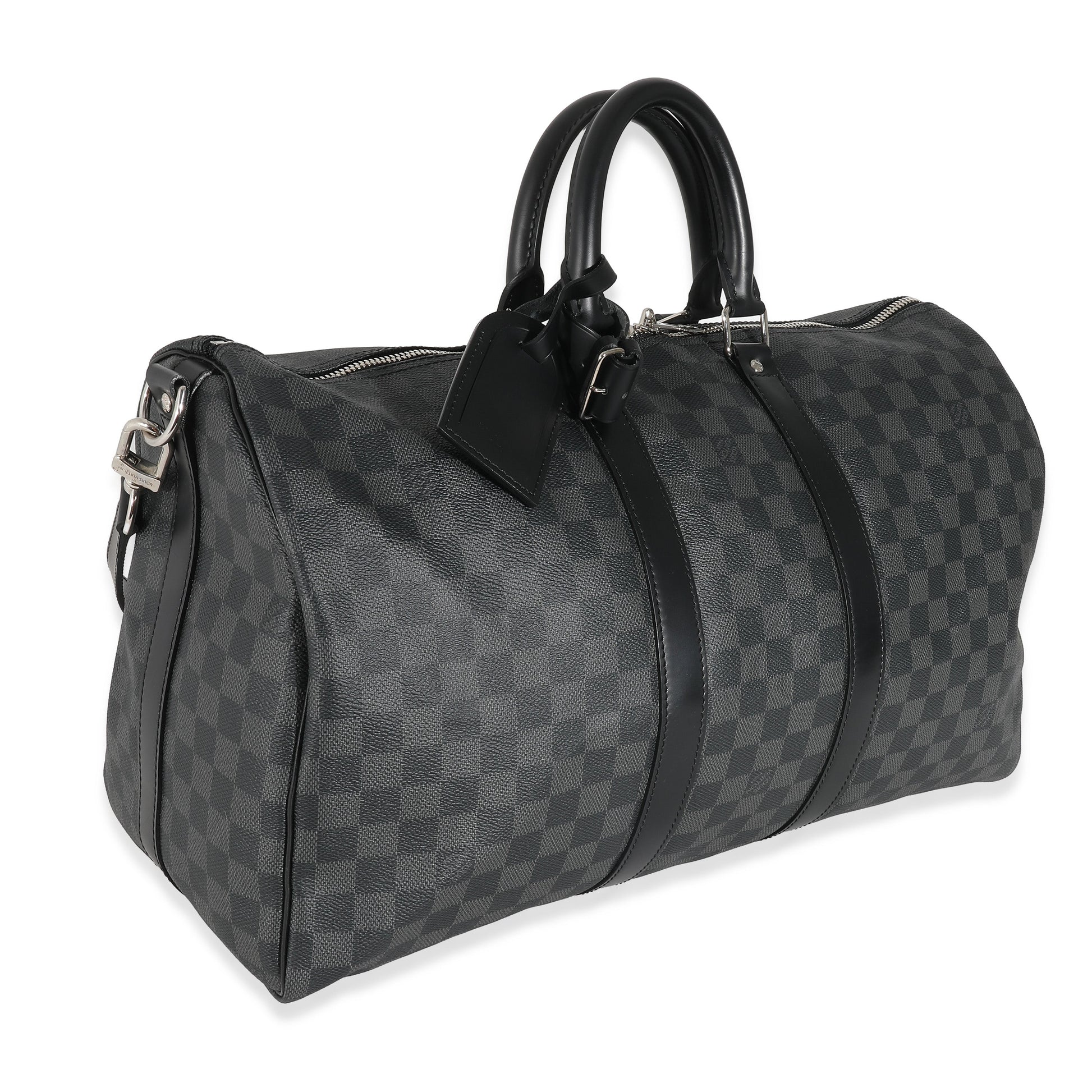 Louis Vuitton Damier Graphite Keepall Bandoulière 45 Canvas Handbag