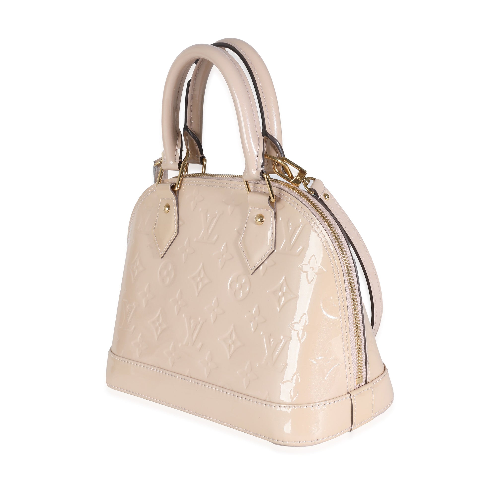 Louis Vuitton Rose Florentine Vernis Alma BB Monogram Handbag