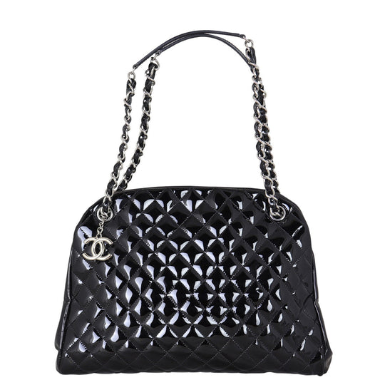 Chanel Mademoiselle Bowler Bag Patent Large Handbag