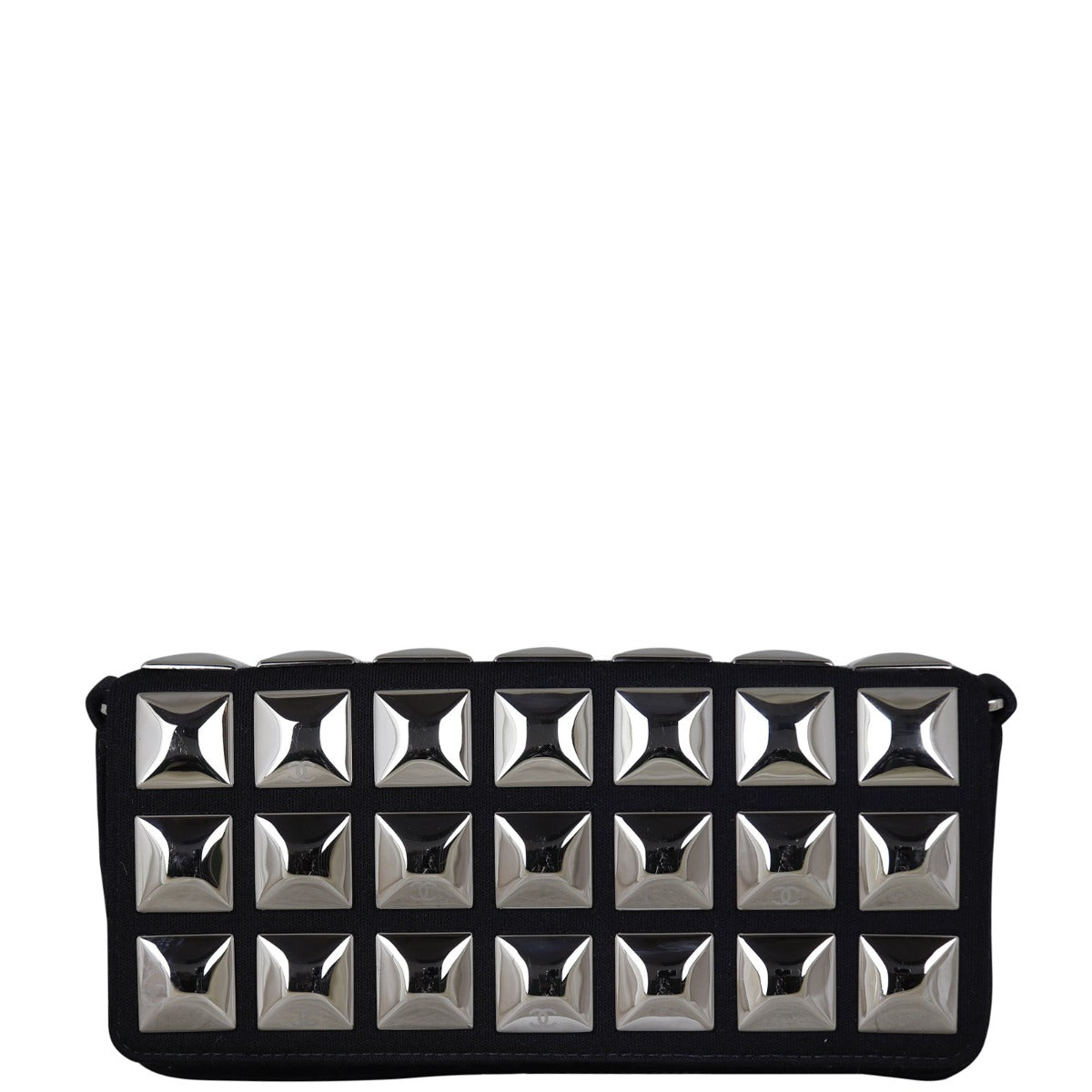 Chanel Chocolate Bar Pyramid Stud Bag Flap Handbag