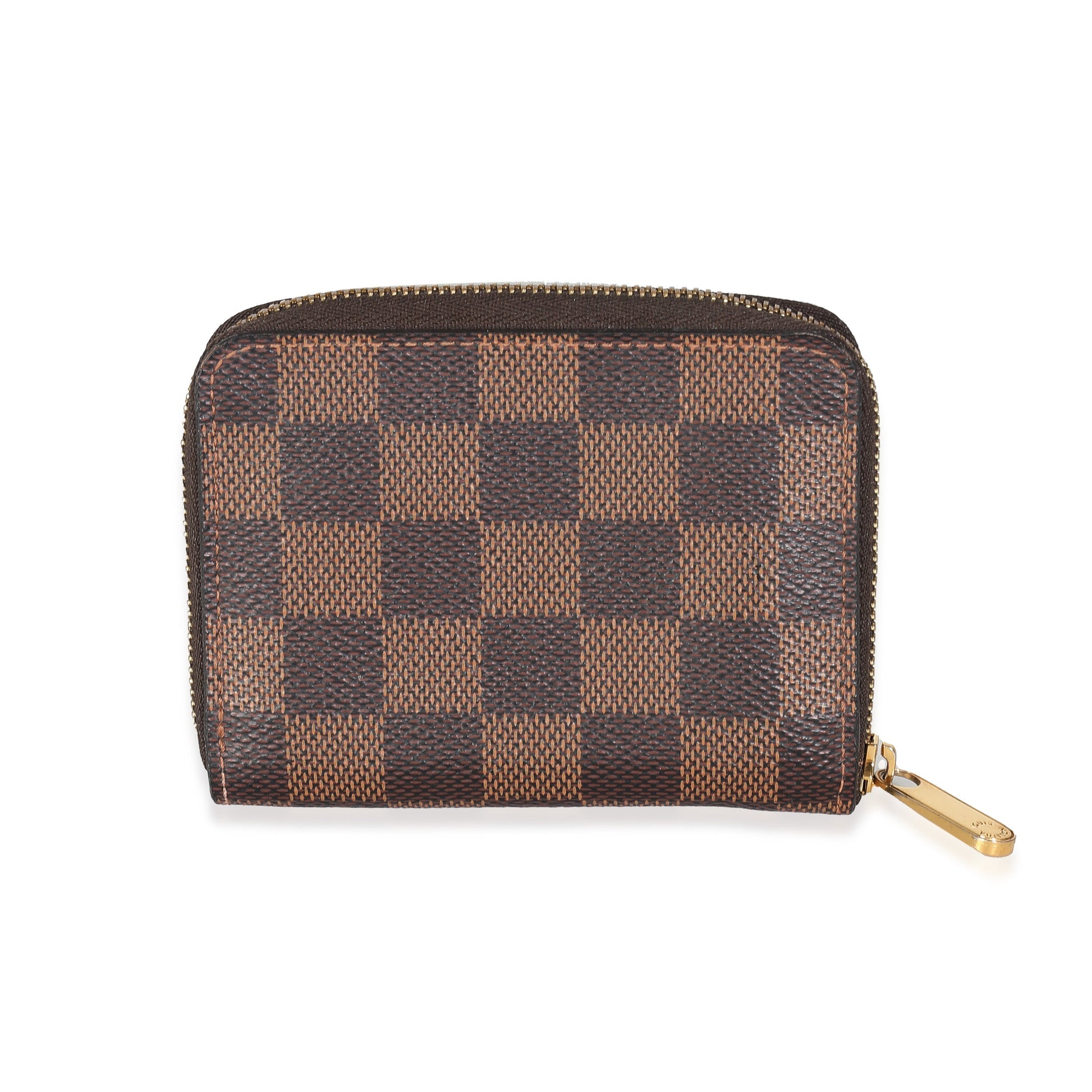 Louis Vuitton Damier Ebene Zippy Coin Purse Canvas Wallet Case
