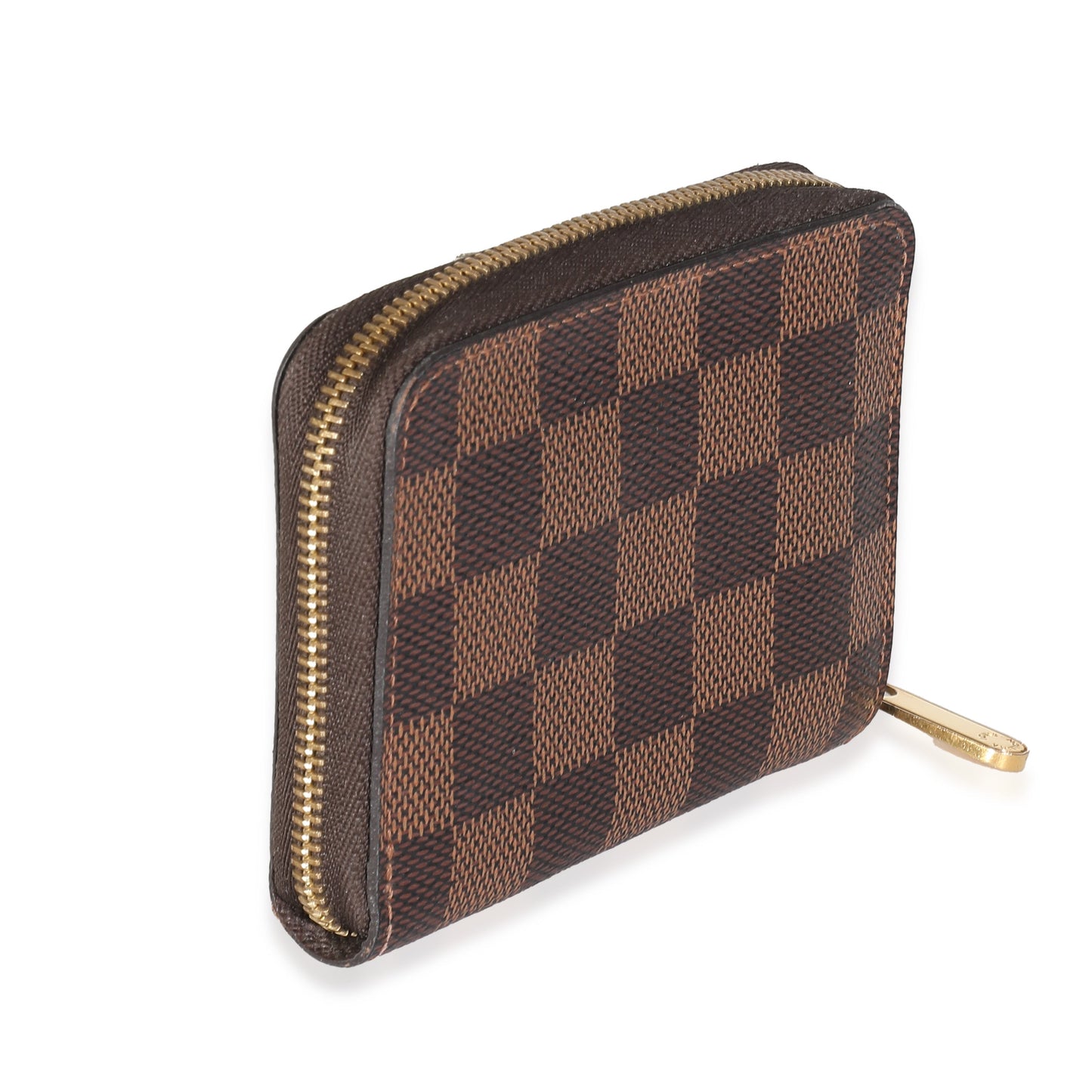 Louis Vuitton Damier Ebene Zippy Coin Purse Canvas Wallet Case