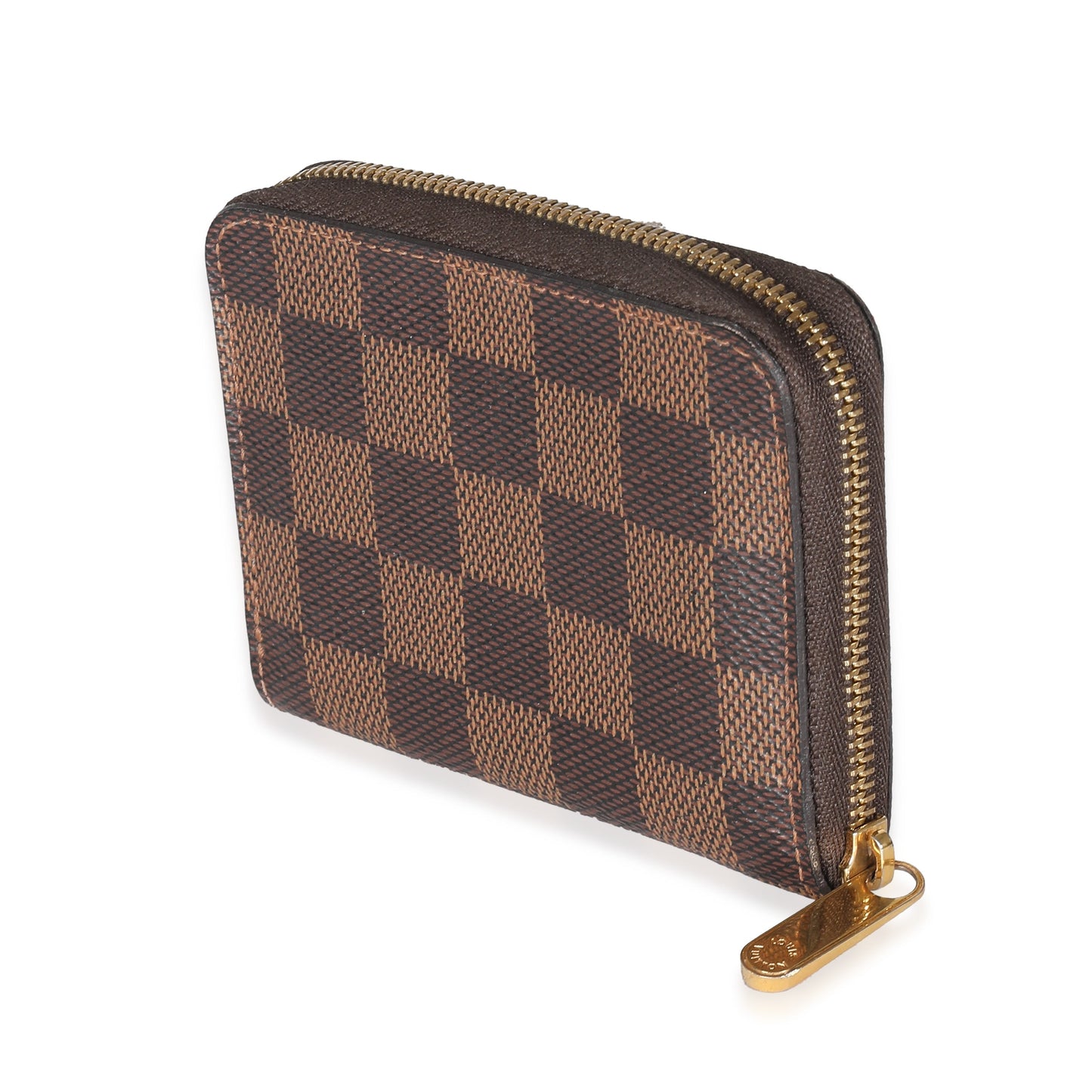 Louis Vuitton Damier Ebene Zippy Coin Purse Canvas Wallet Case
