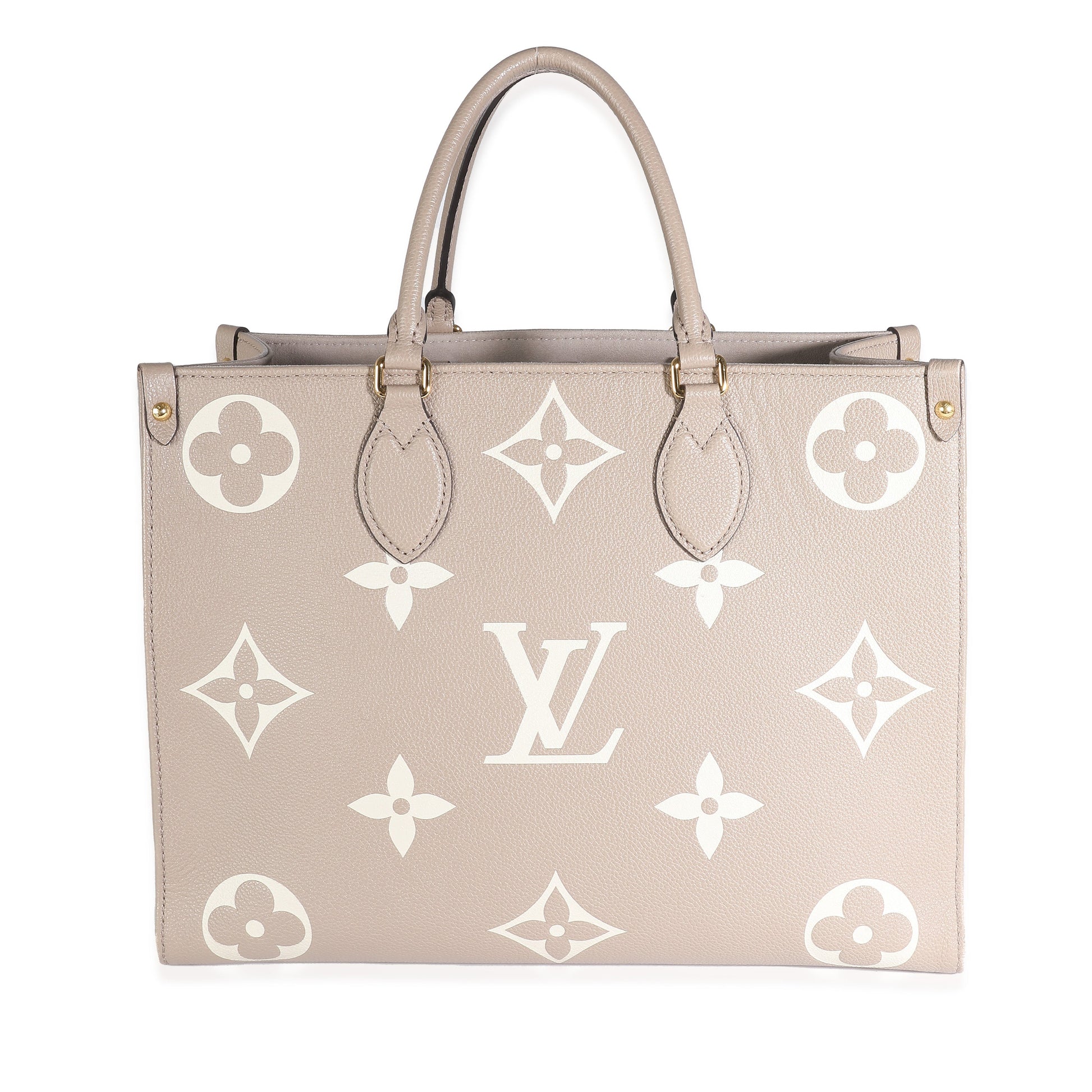 Louis Vuitton Tourterelle Creme Giant Empreinte Onthego Monogram Handbag