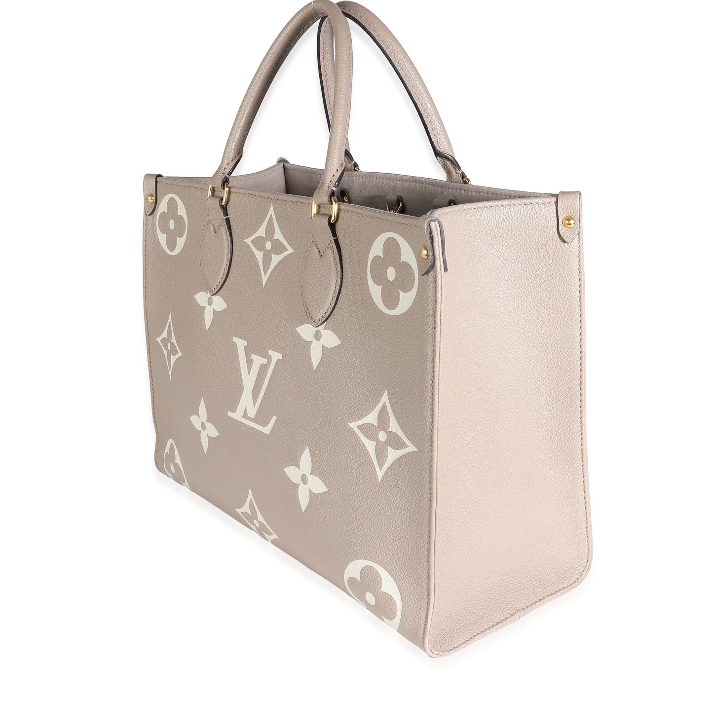 Louis Vuitton Tourterelle Creme Giant Empreinte Onthego Monogram Handbag