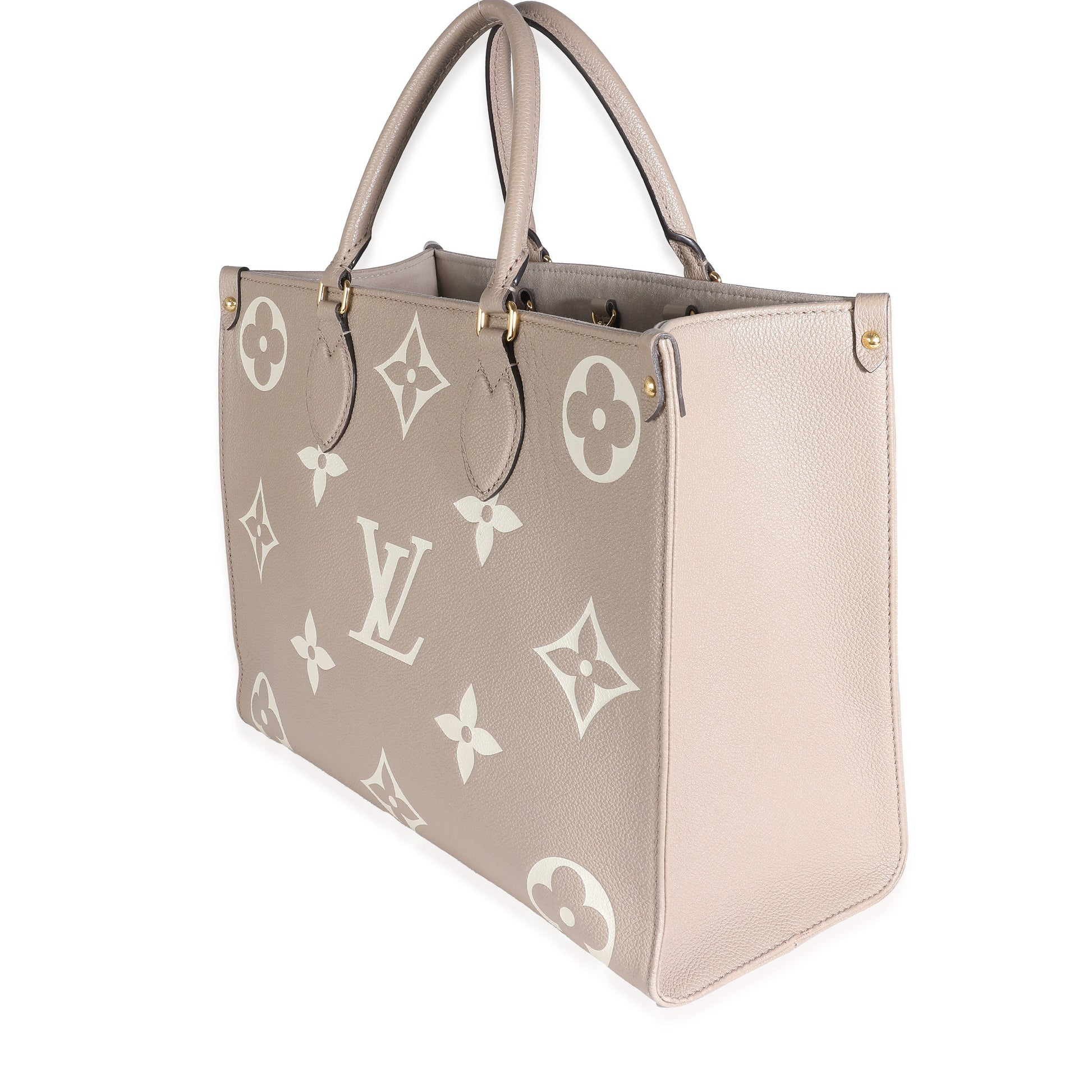 Louis Vuitton Tourterelle Creme Giant Empreinte Onthego Monogram Handbag
