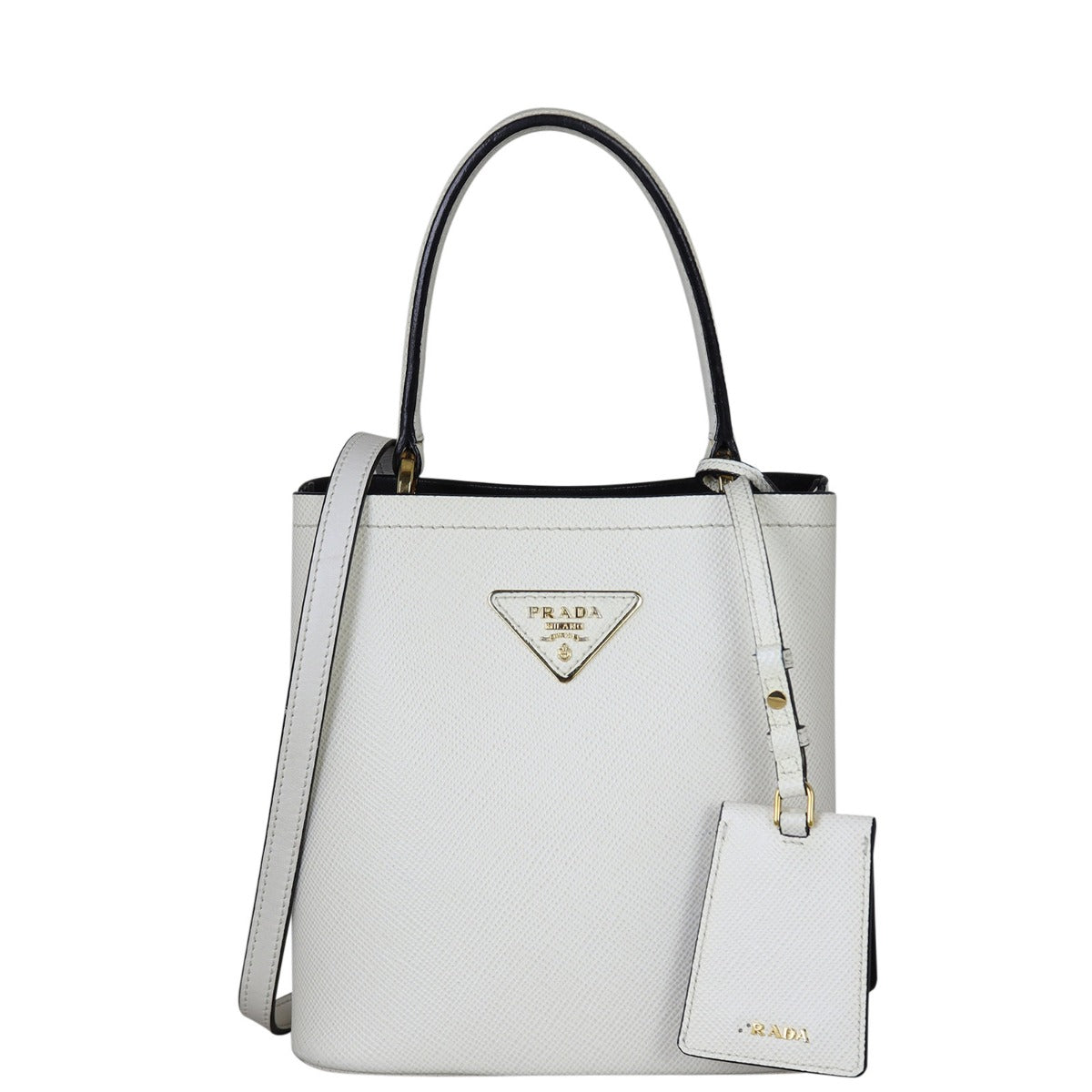 Prada Panier Saffiano Cuir Tote Handbag Small Tote Bag