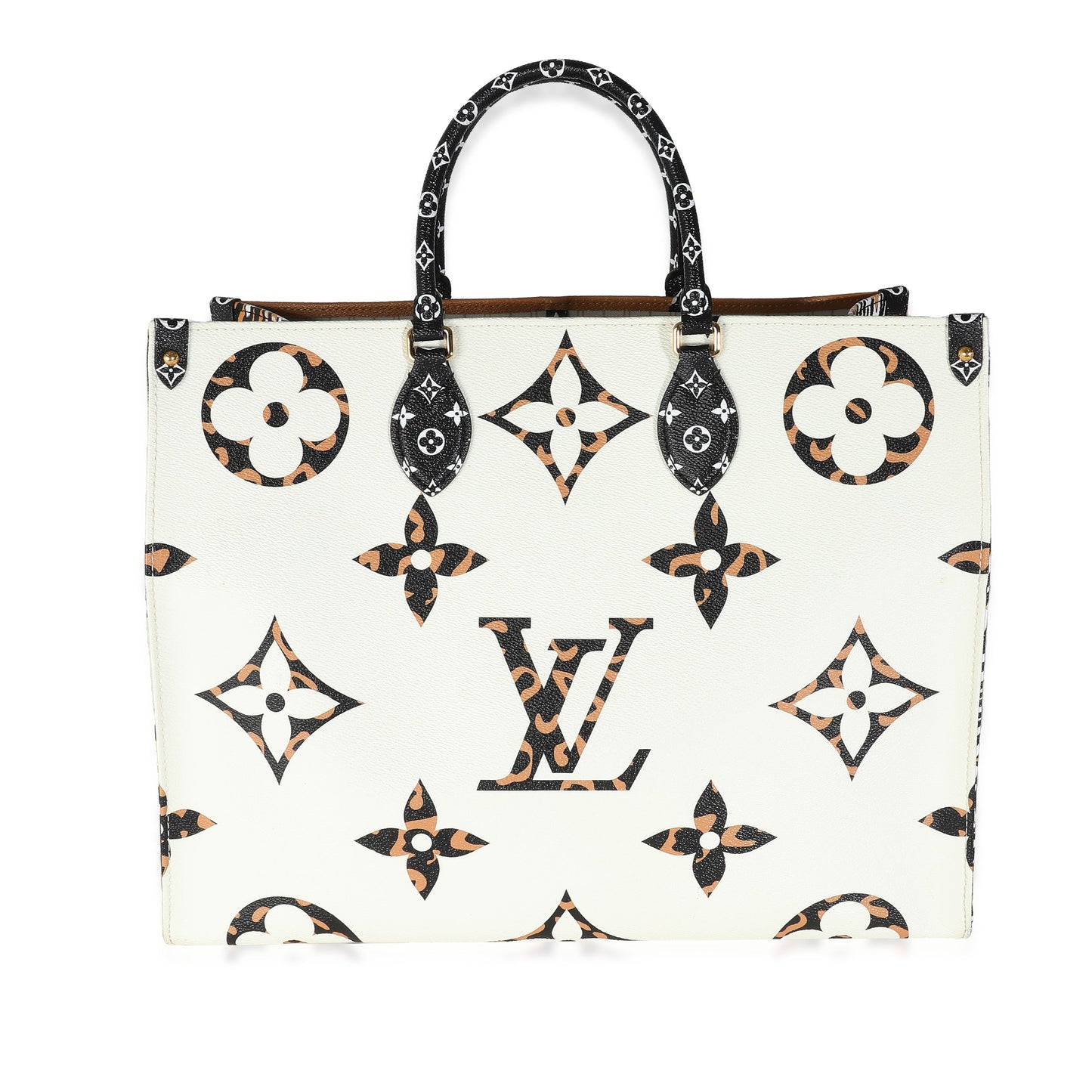 Louis Vuitton Ivory Giant Jungle Onthego GM Monogram Canvas Handbag