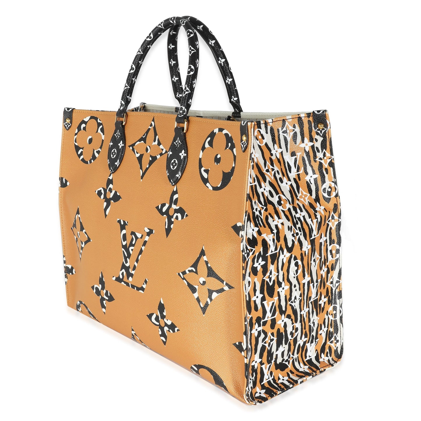 Louis Vuitton Ivory Giant Jungle Onthego GM Monogram Canvas Handbag