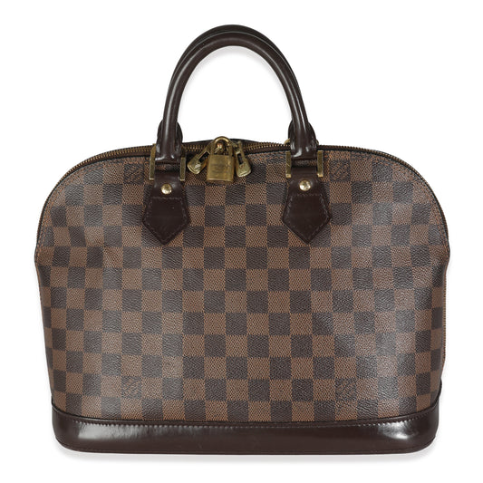 Louis Vuitton Damier Ebene Alma PM Canvas Handbag