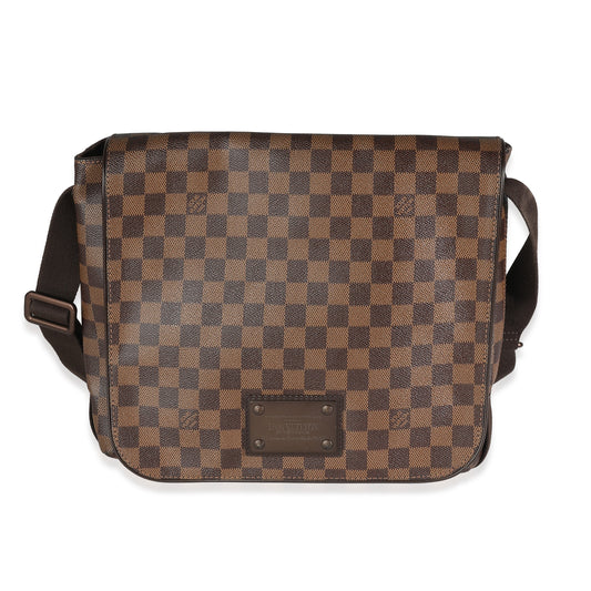 Louis Vuitton Damier Ebene Brooklyn MM Canvas Handbag