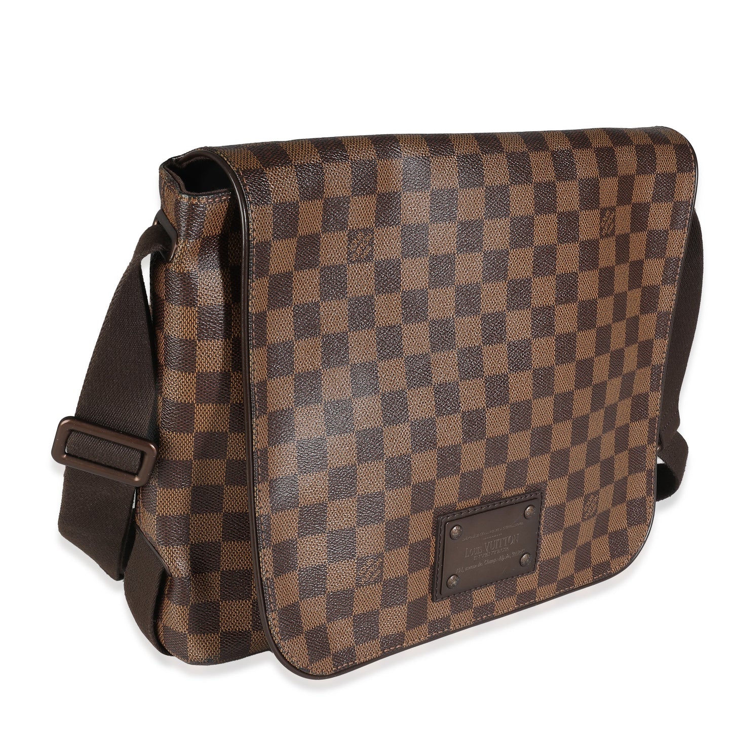 Louis Vuitton Damier Ebene Brooklyn MM Canvas Handbag