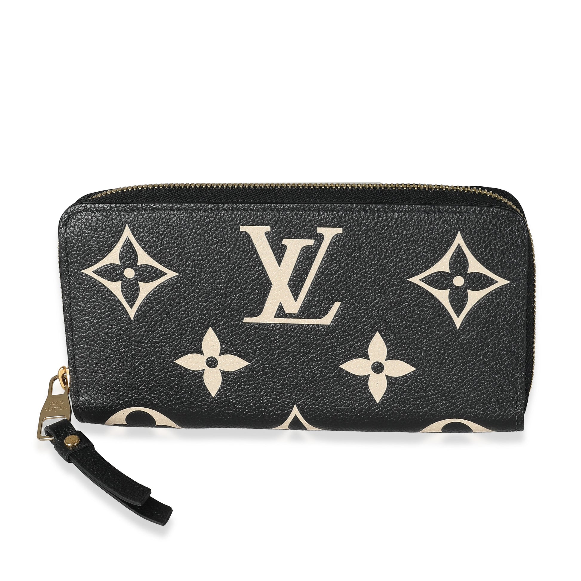 Louis Vuitton Giant Empreinte Zippy Monogram Black Beige Wallet Case