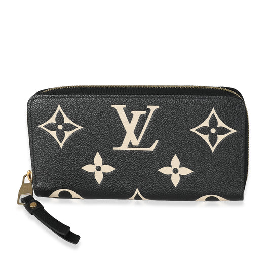 Louis Vuitton Giant Empreinte Zippy Monogram Black Beige Wallet Case
