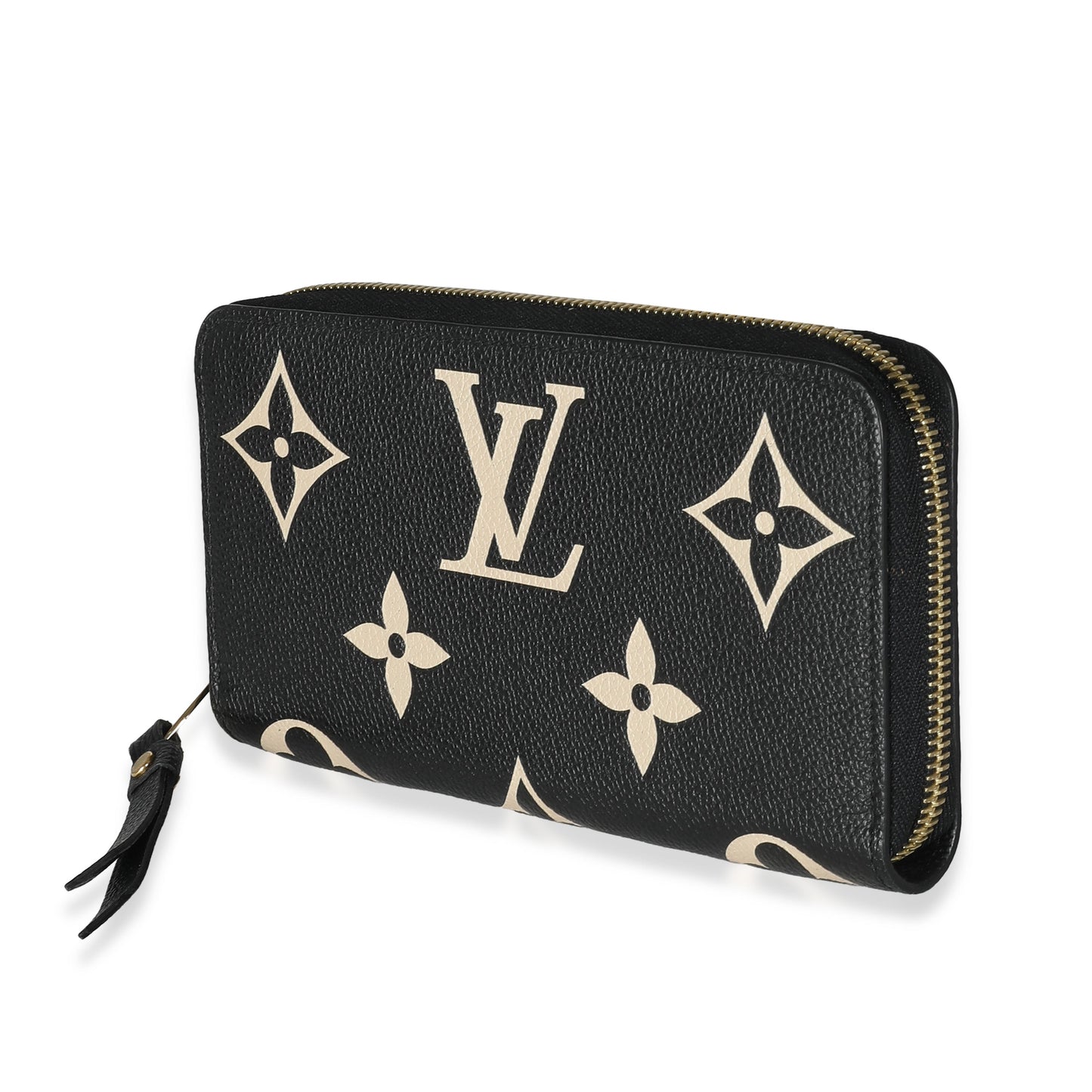 Louis Vuitton Giant Empreinte Zippy Monogram Black Beige Wallet Case