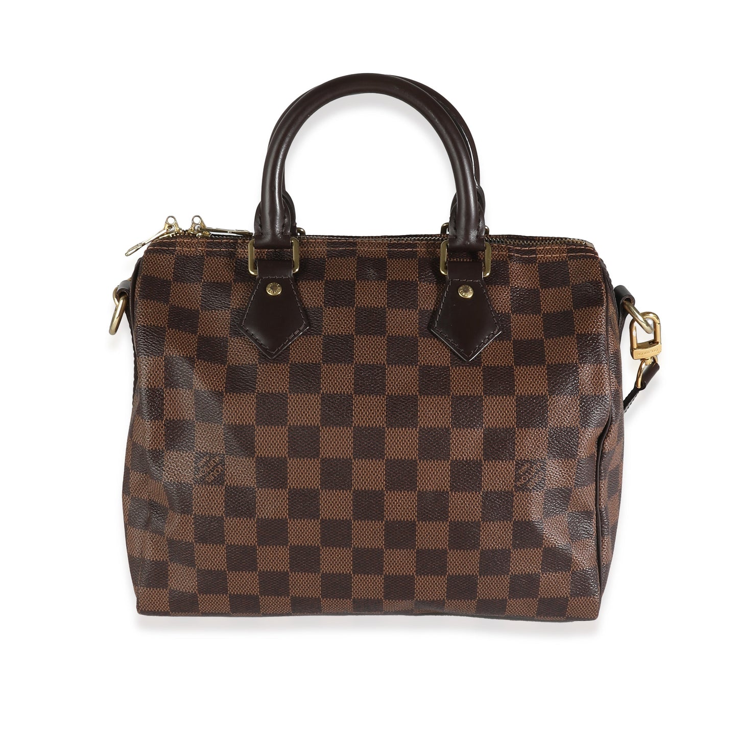 Louis Vuitton Damier Ebene Speedy Bandouliere 25 Canvas Handbag