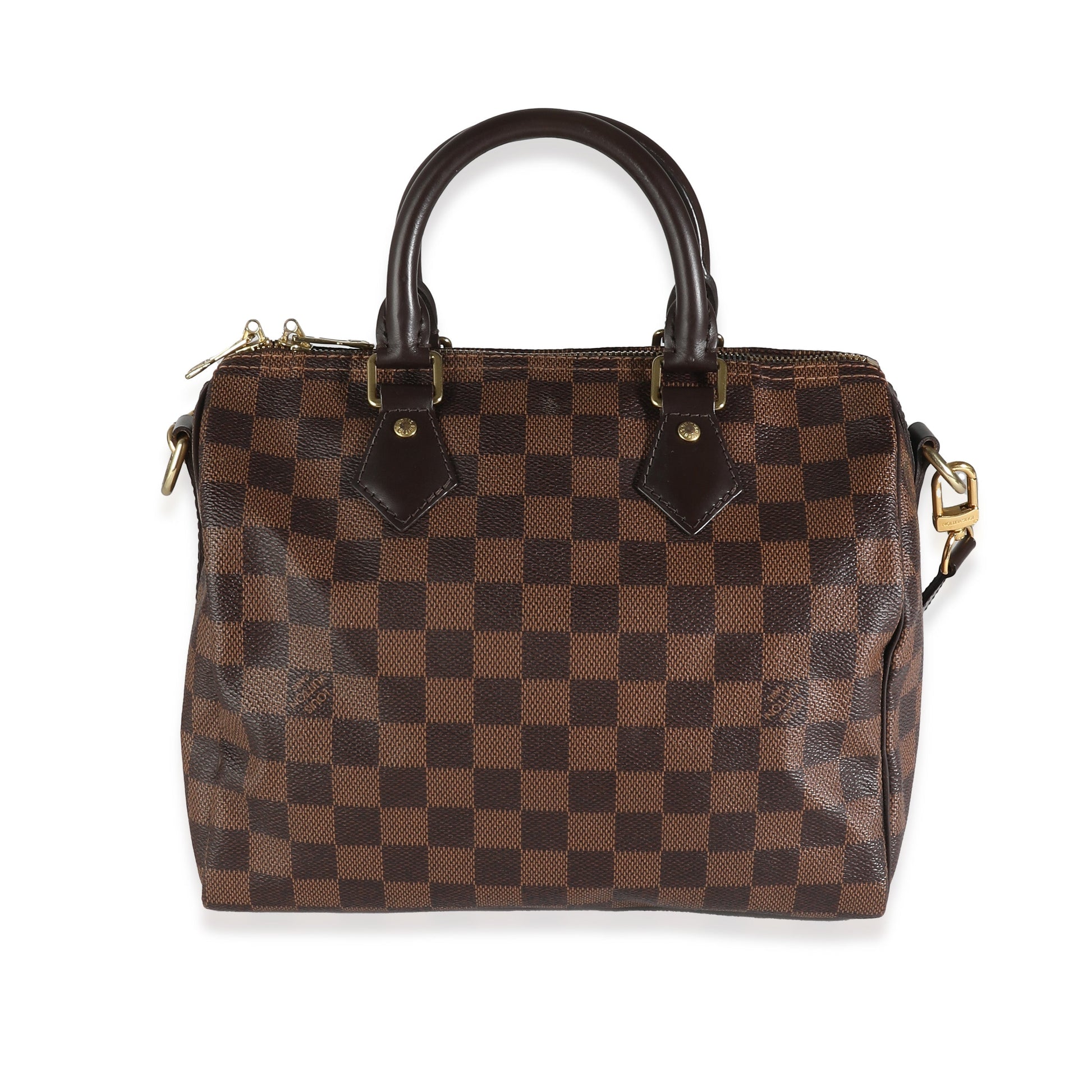 Louis Vuitton Damier Ebene Speedy Bandouliere 25 Canvas Handbag