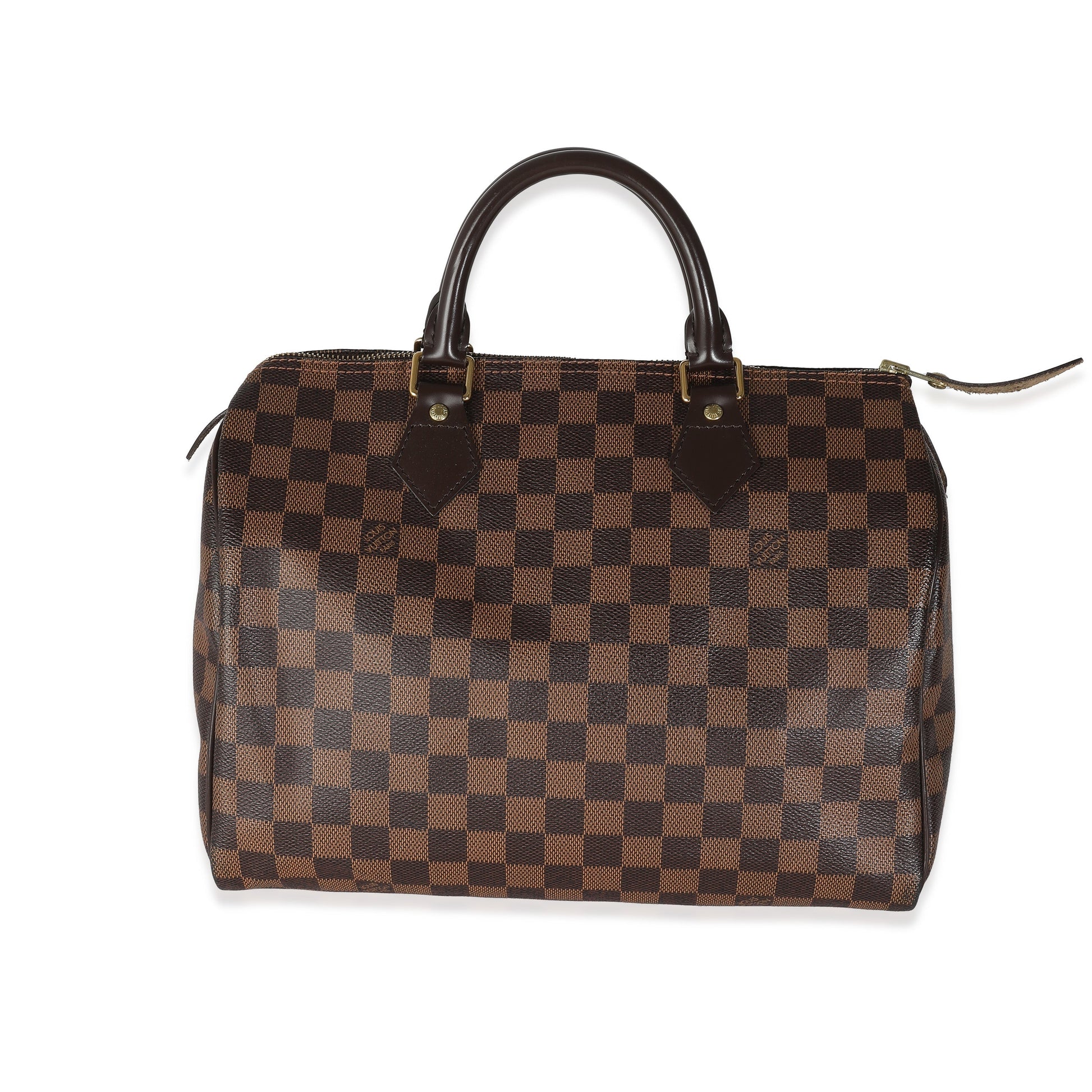 Louis Vuitton Damier Ebene Speedy 30 Canvas Handbag