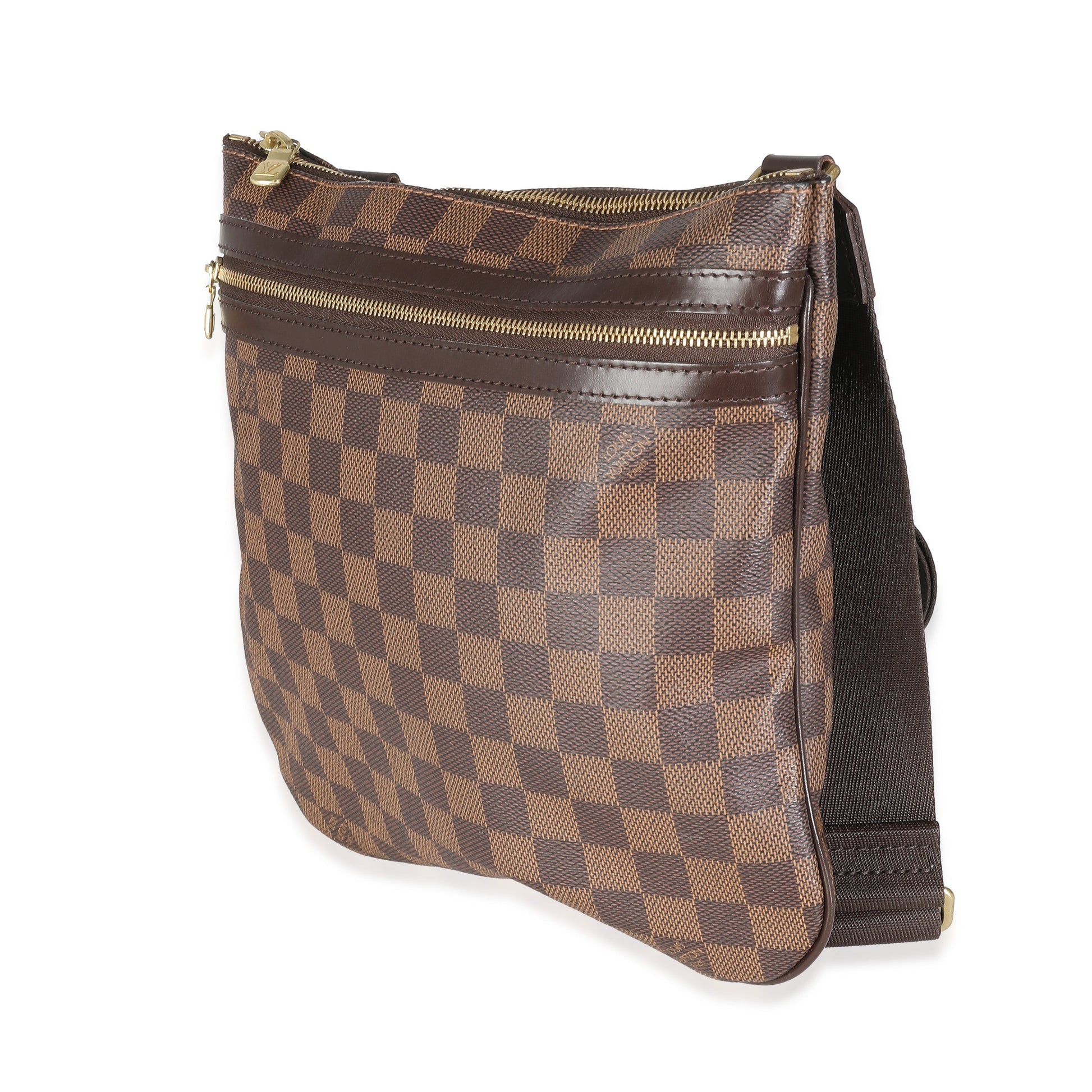 Louis Vuitton Damier Ebene Pochette Bosphore Canvas Clutch Bag