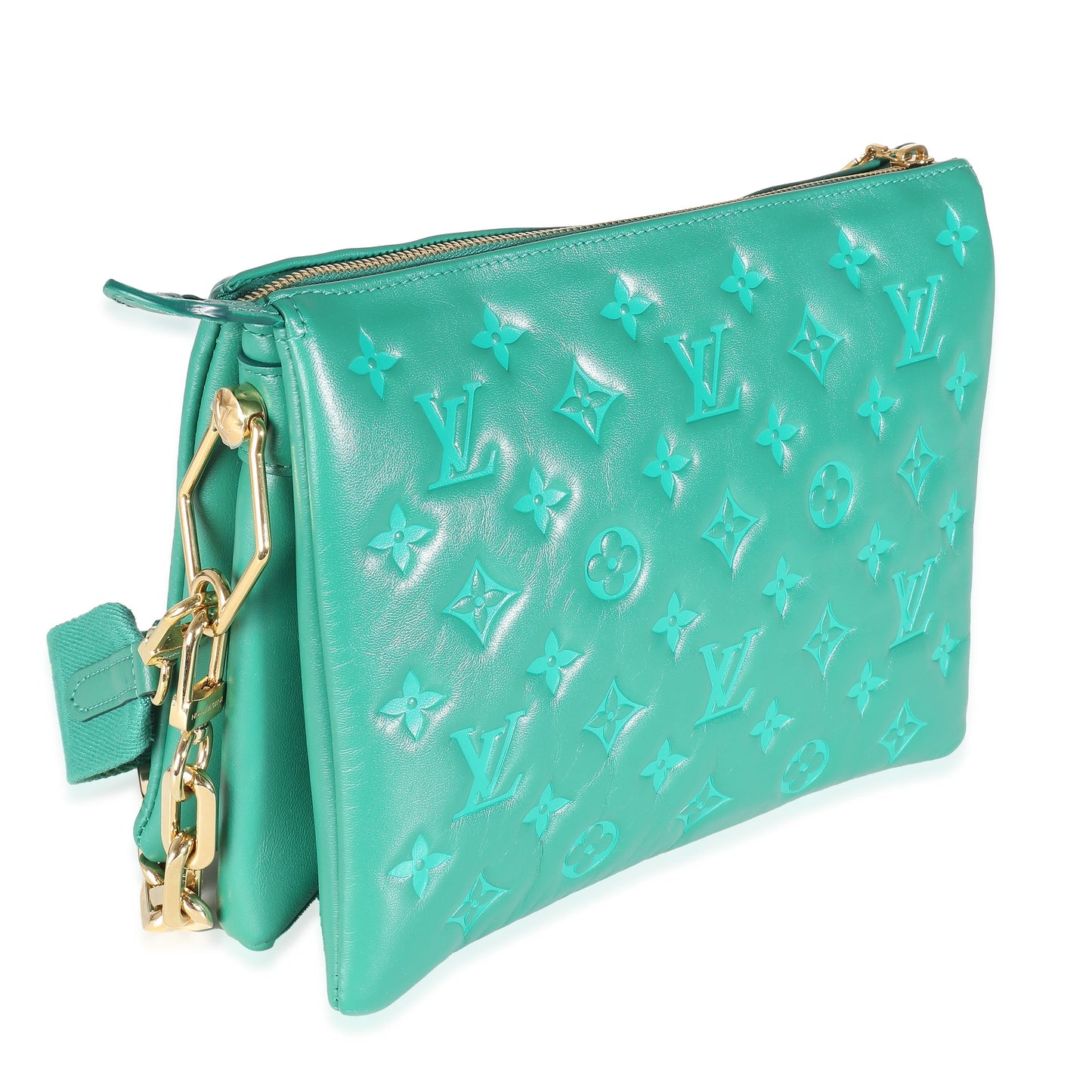Louis Vuitton Vert Puffy Coussin PM Monogram Lambskin Green Handbag