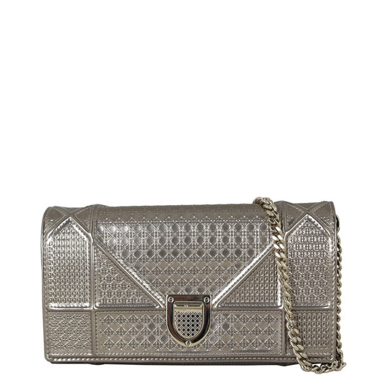 Dior Crossbody Bag ama Wallet on -Cannage 4 Micro Chain Shoulder Bag