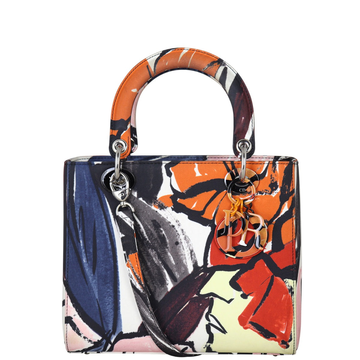 Dior Lady Graffiti Handbag Medium Travel Bag