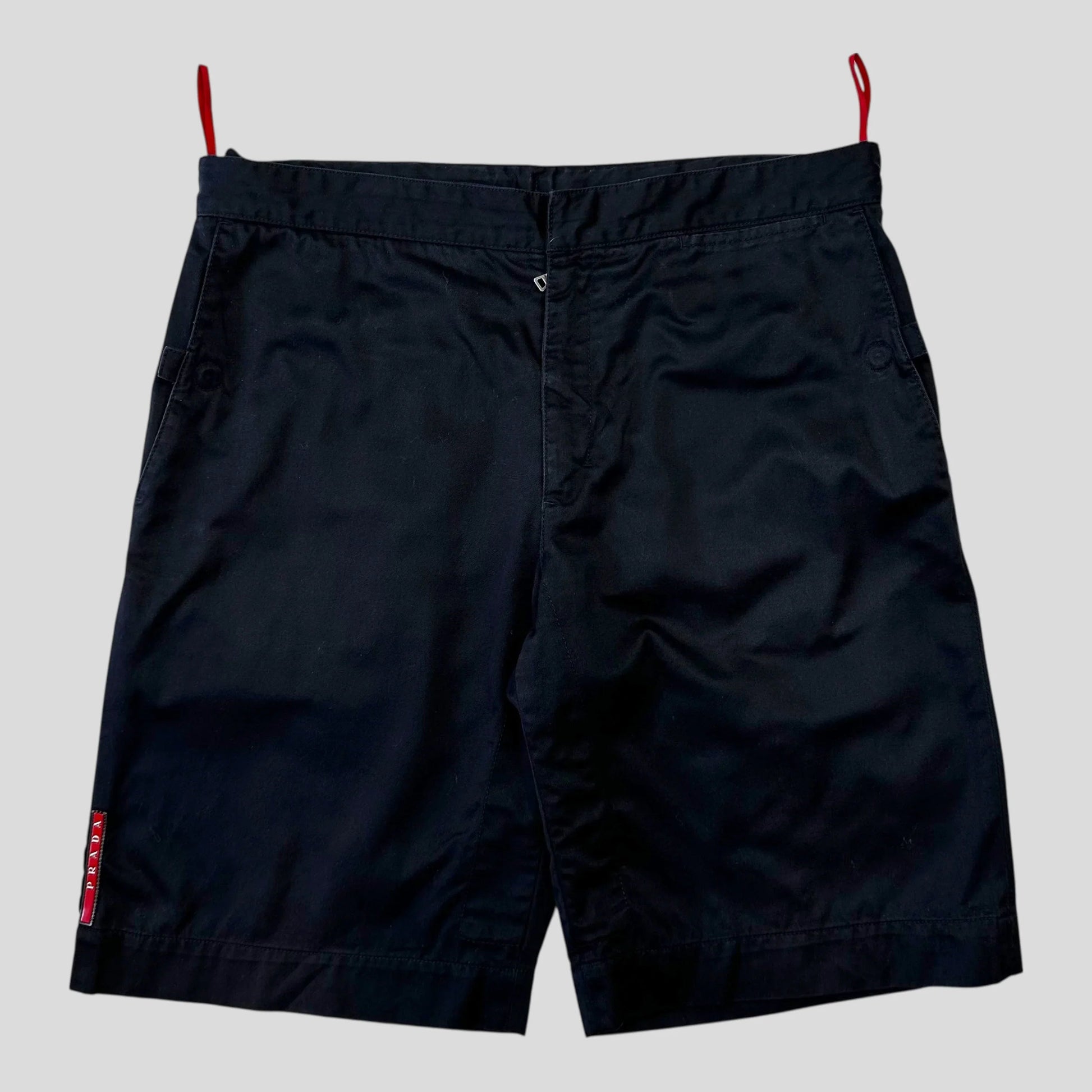 Prada Handbag Sport Challenge Reinforced Cotton Shorts - 33-36 Logo