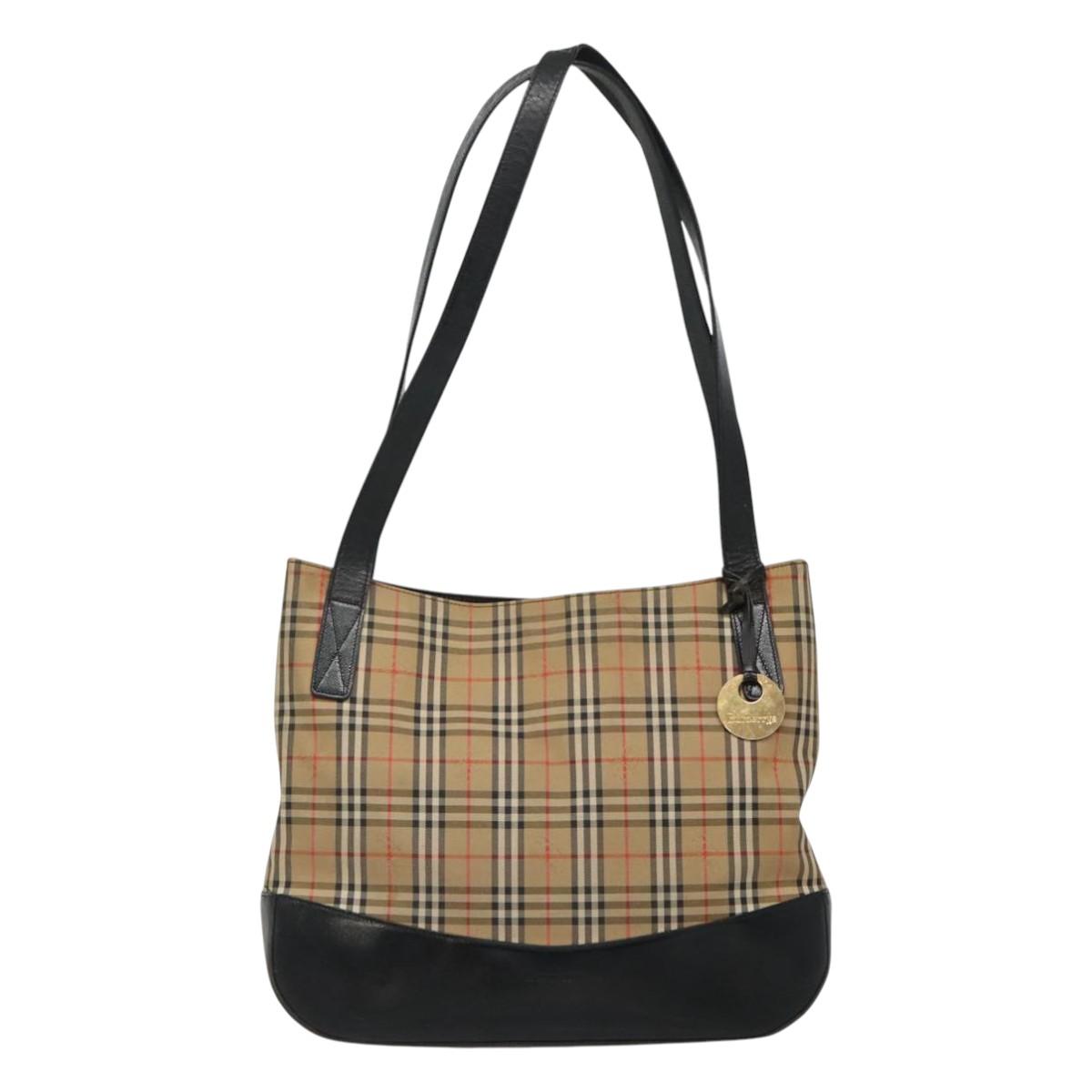 Burberry Nova Check Shoulder Bag Canvas Beige Shoulder Bag 56