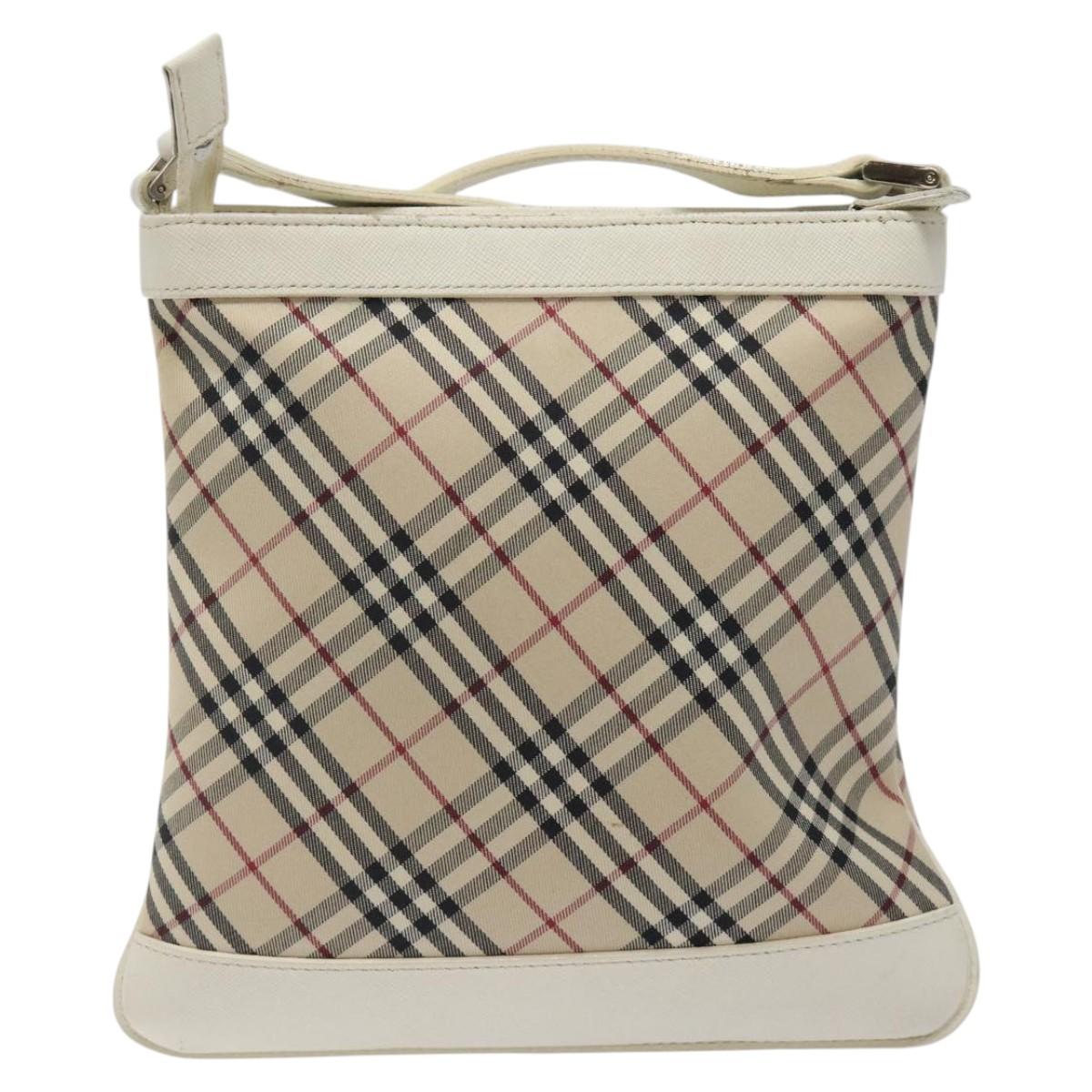 Burberry Nova Check Shoulder Bag Canvas Beige Shoulder Bag 48