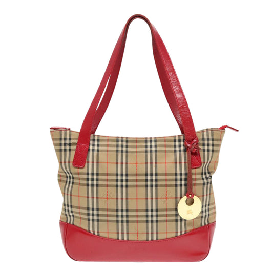 Burberry Nova Check Tote Bag Canvas Beige Tote Bag 72