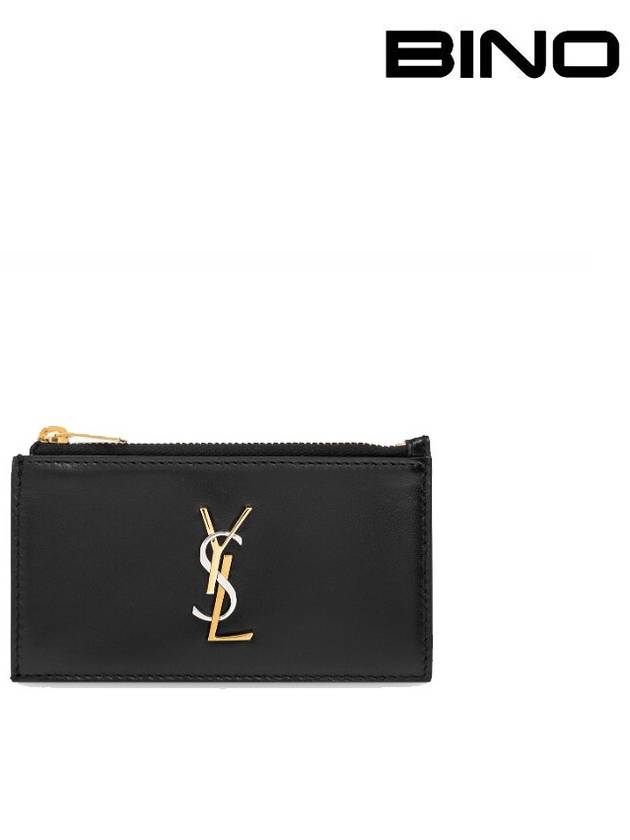YSL Saint Laurent Saint Laurent Trending Cassandra Fragment Zipper Card Black Travel Bag