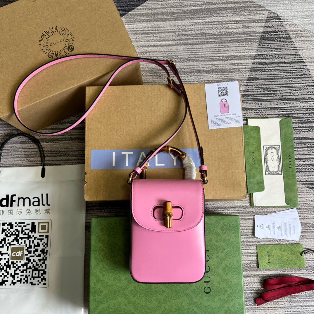 gg Bamboo , ’s 6in Pink Mini Bag