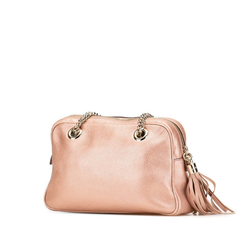 Gucci Soho Interlocking Shoulder Bag Leather Shoulder Bag