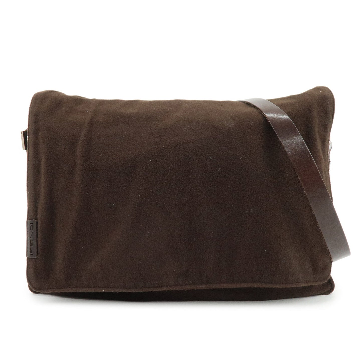 Crossbody Bag Wool Shoulder Bag Leather Brown